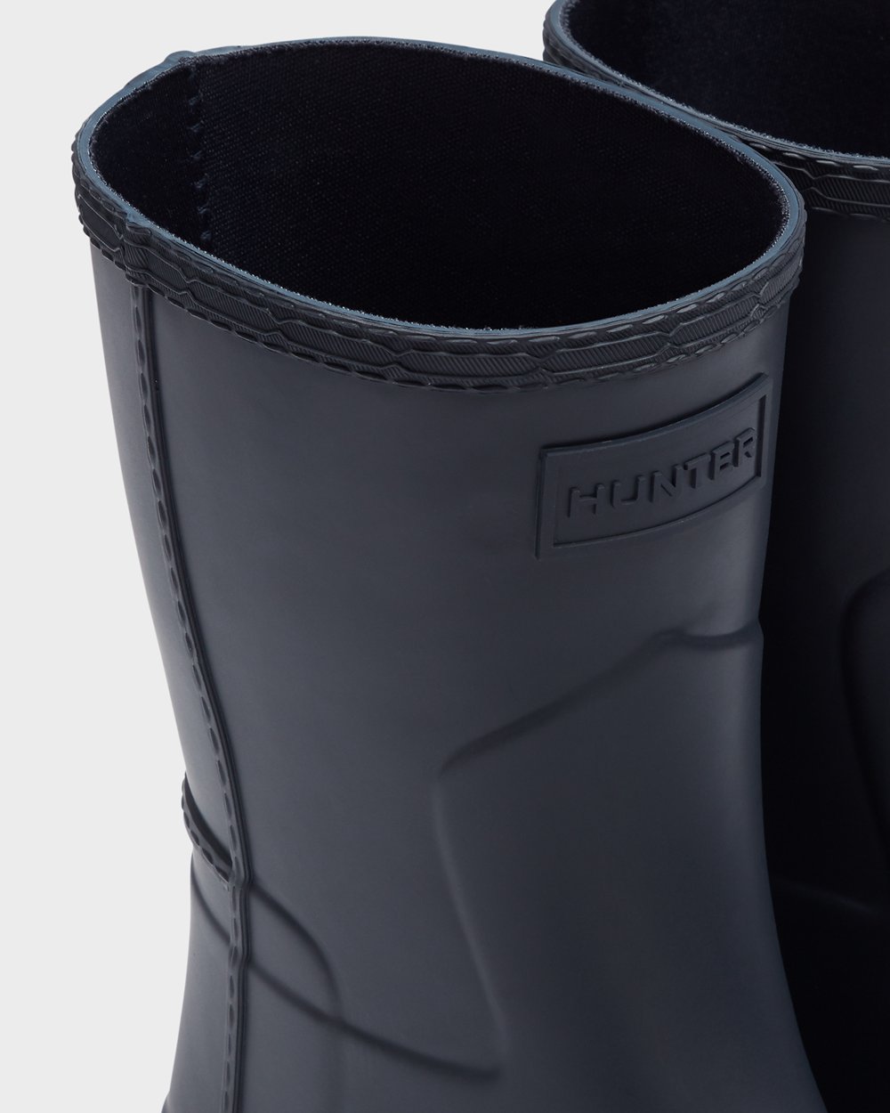 Hunter Refined Stitch Detail Short Rain Boots - Cheap Online Womens Navy - AIKLRH231